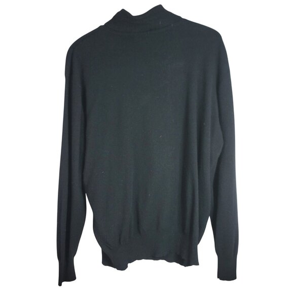 Nancy Heller Sweater Black 1X 100% Cashmere Long Sleeve High Neck Vintage READ - Picture 4 of 7